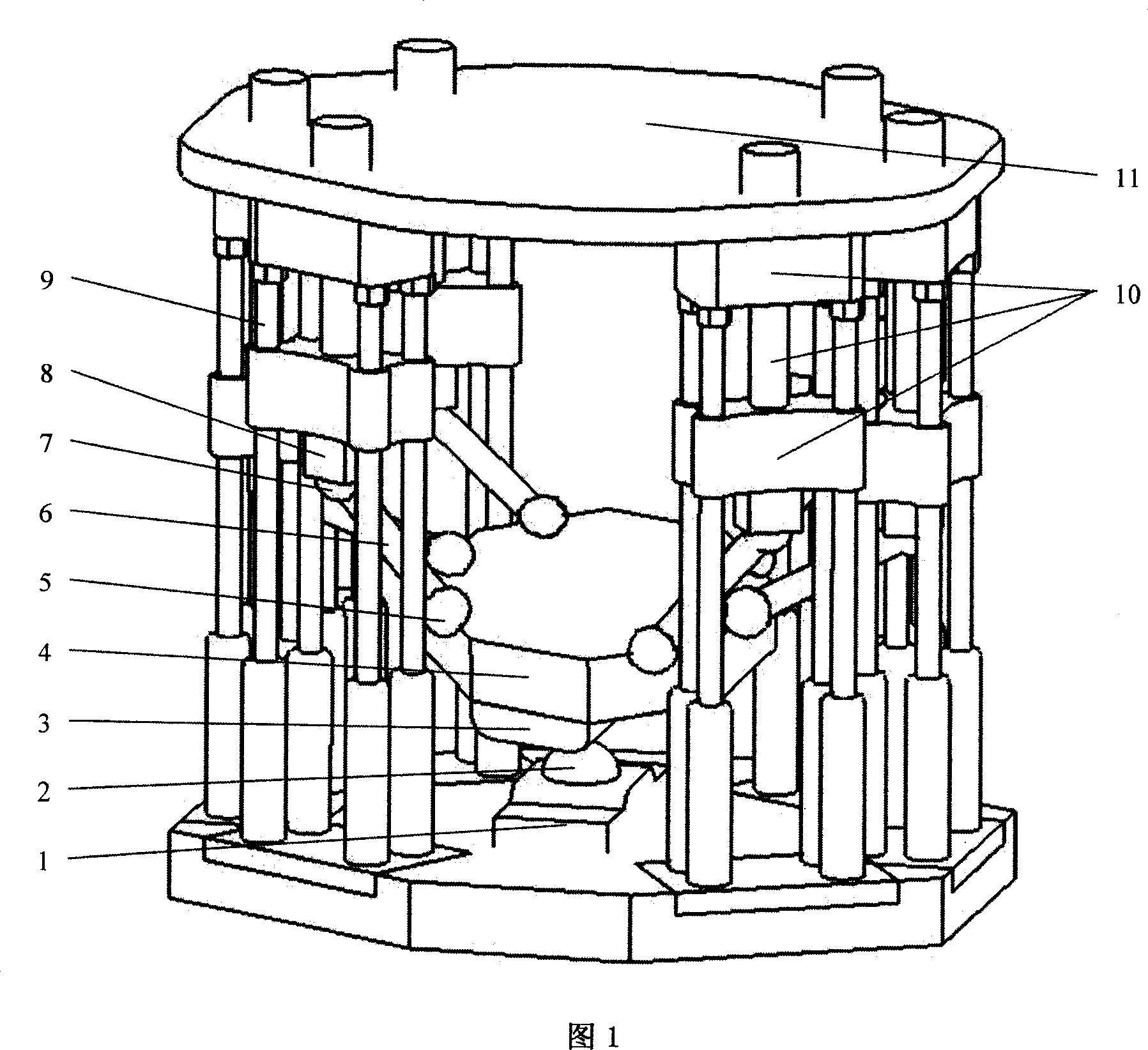 Six-dimensional parallel forging press