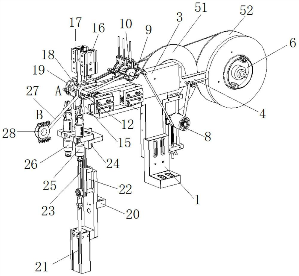 Transformer continuous adhesive tape coating mechanism