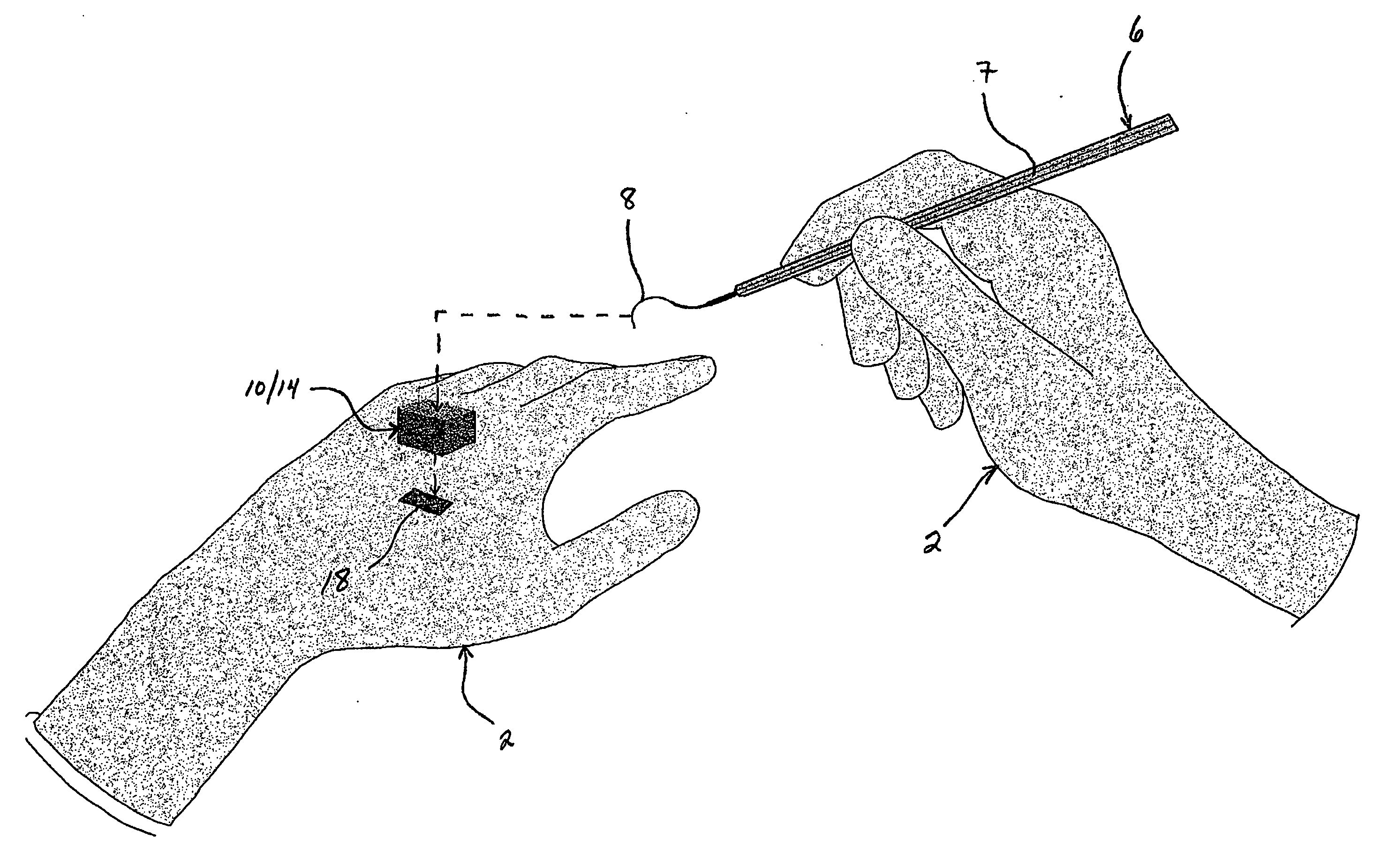 Method and apparatus for disinfecting dental tools during an examination procedure