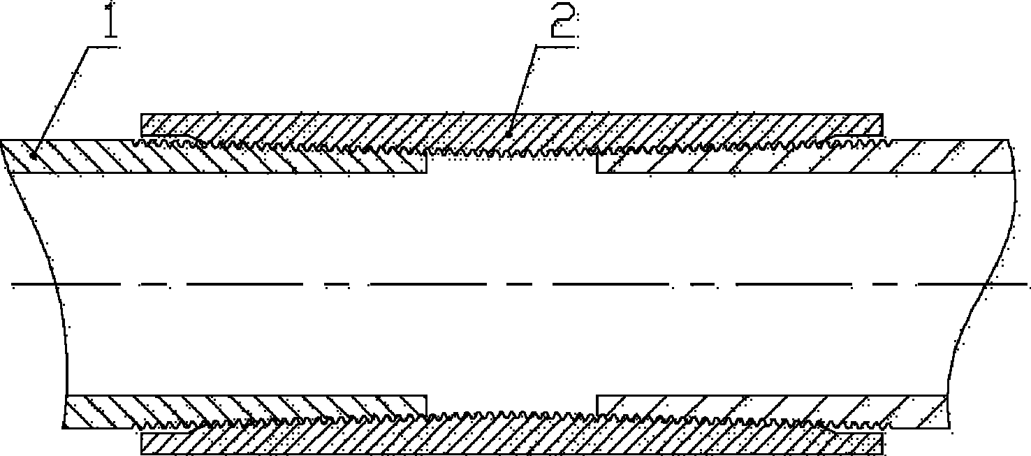 Control method for improving anti-sticking performance and connection strength of round thread oil pipe and bushing