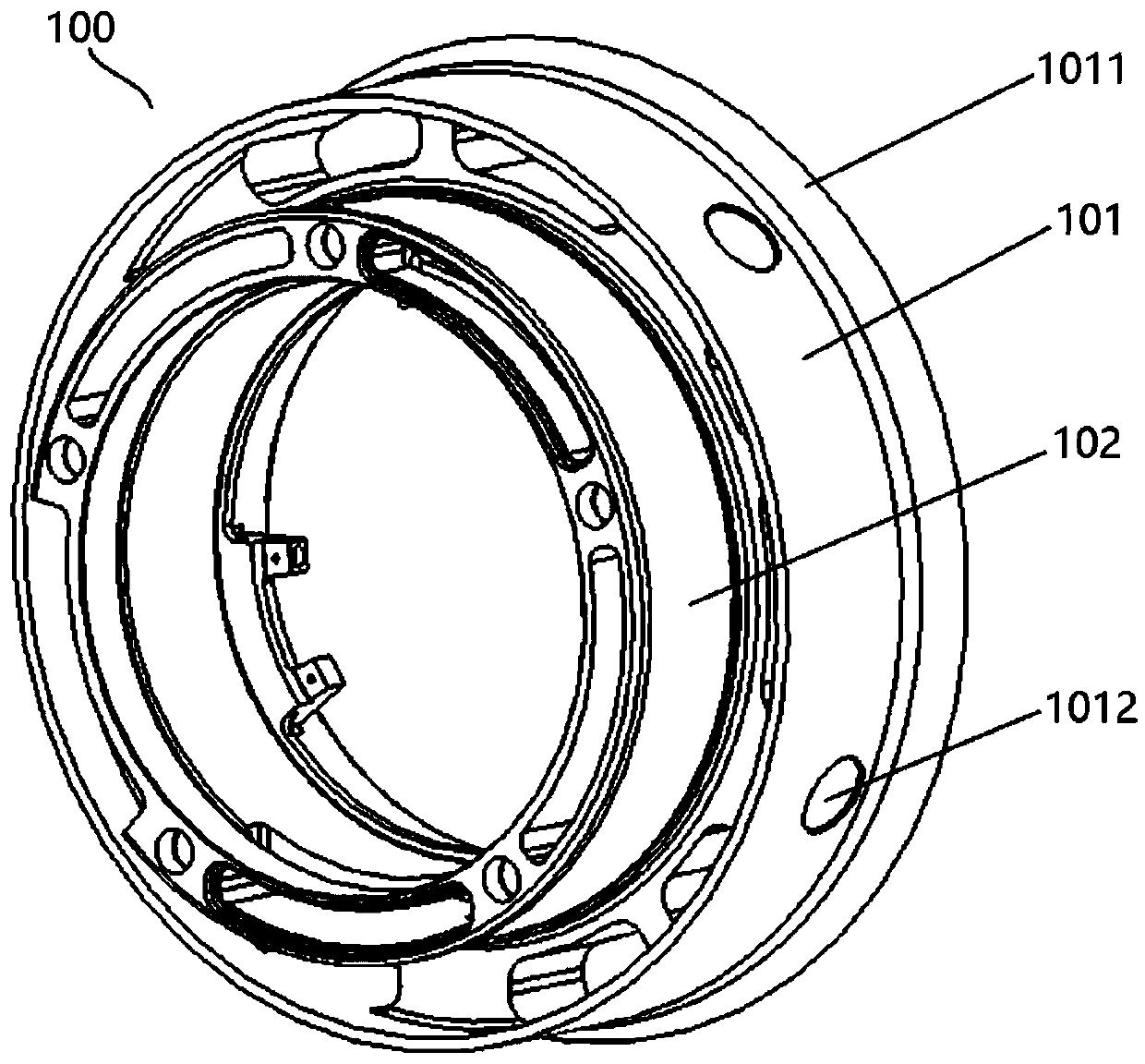 A lightweight bearing housing structure