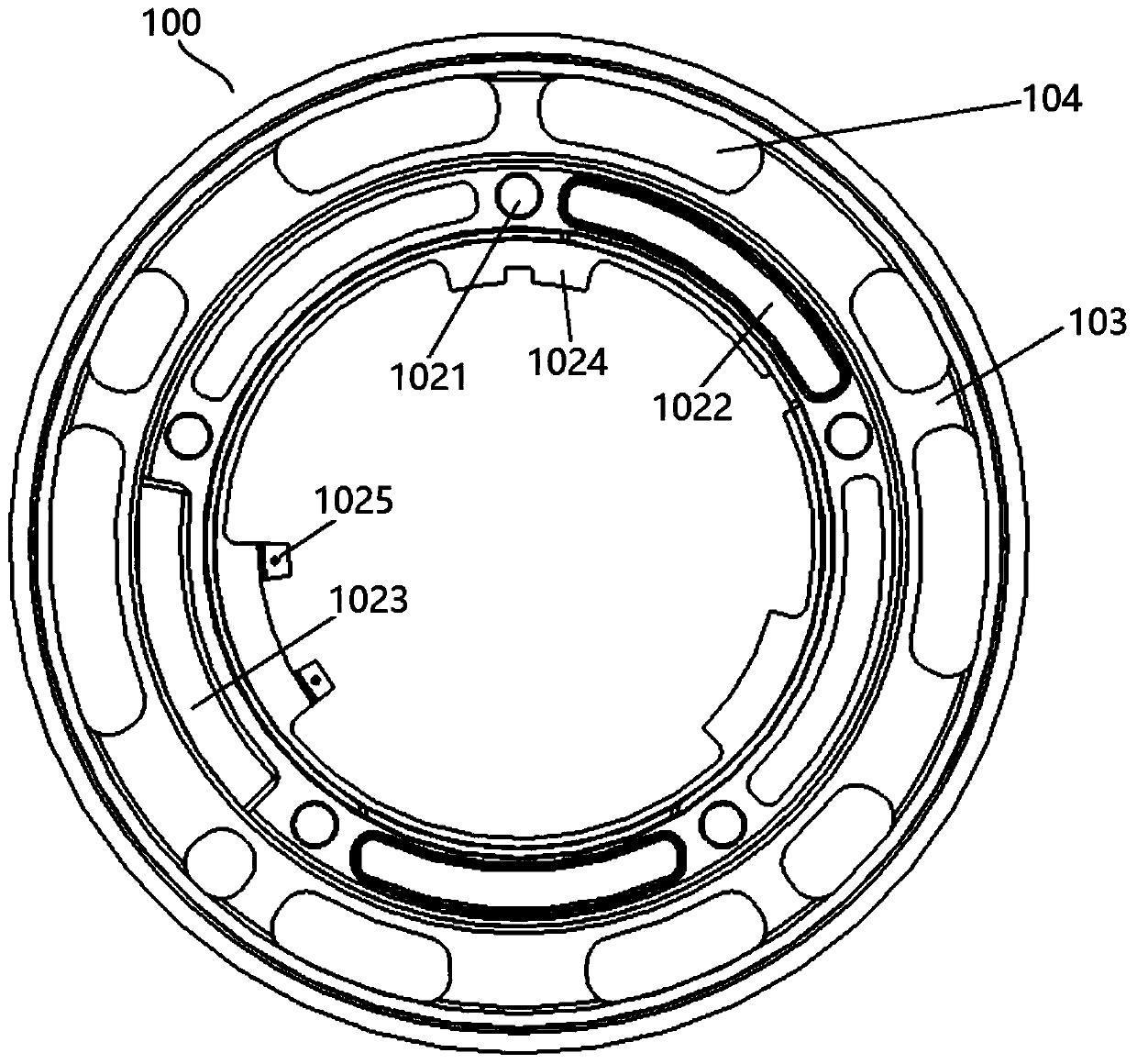 A lightweight bearing housing structure