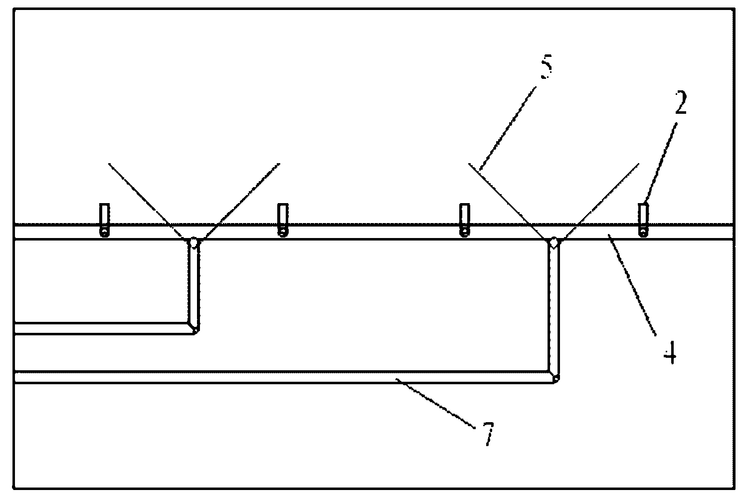 V-type ammonia spraying and mixing system for SCR (Selective Catalytic Reduction) smoke denitrification device