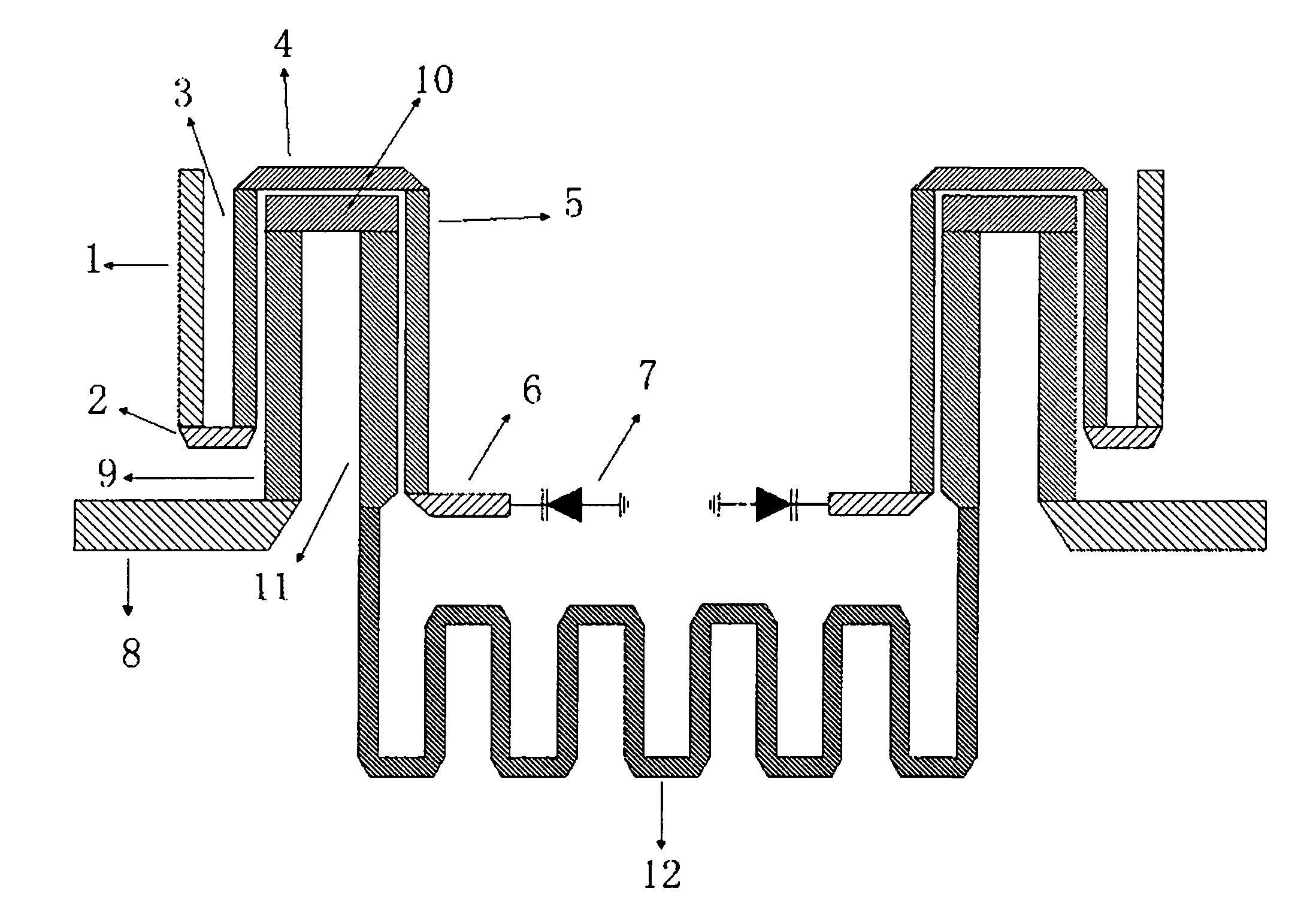 Tunable band-stop filter of constant absolute bandwidth based on modular structure