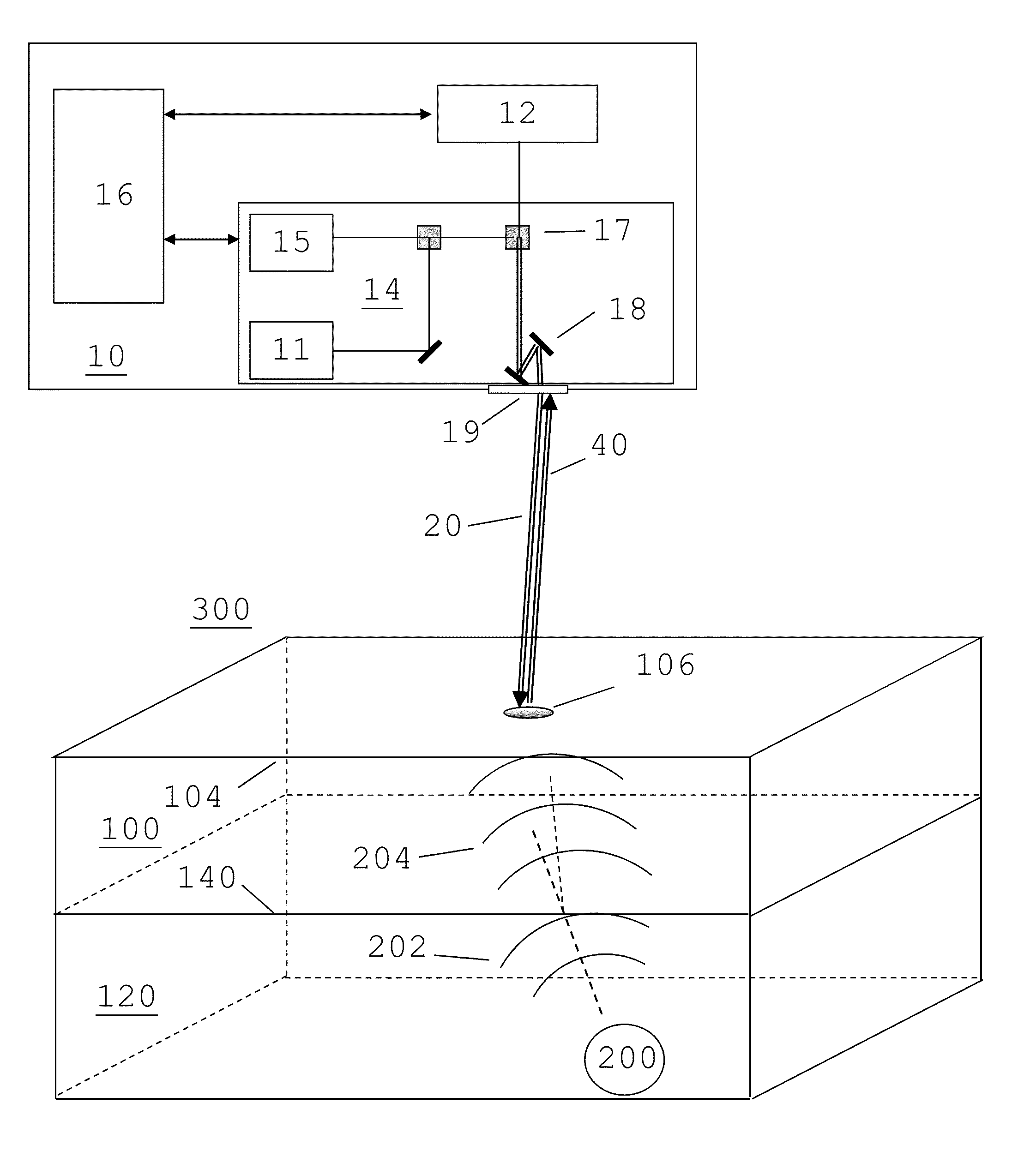 Laser-based method of detecting underwater sound through an ice layer