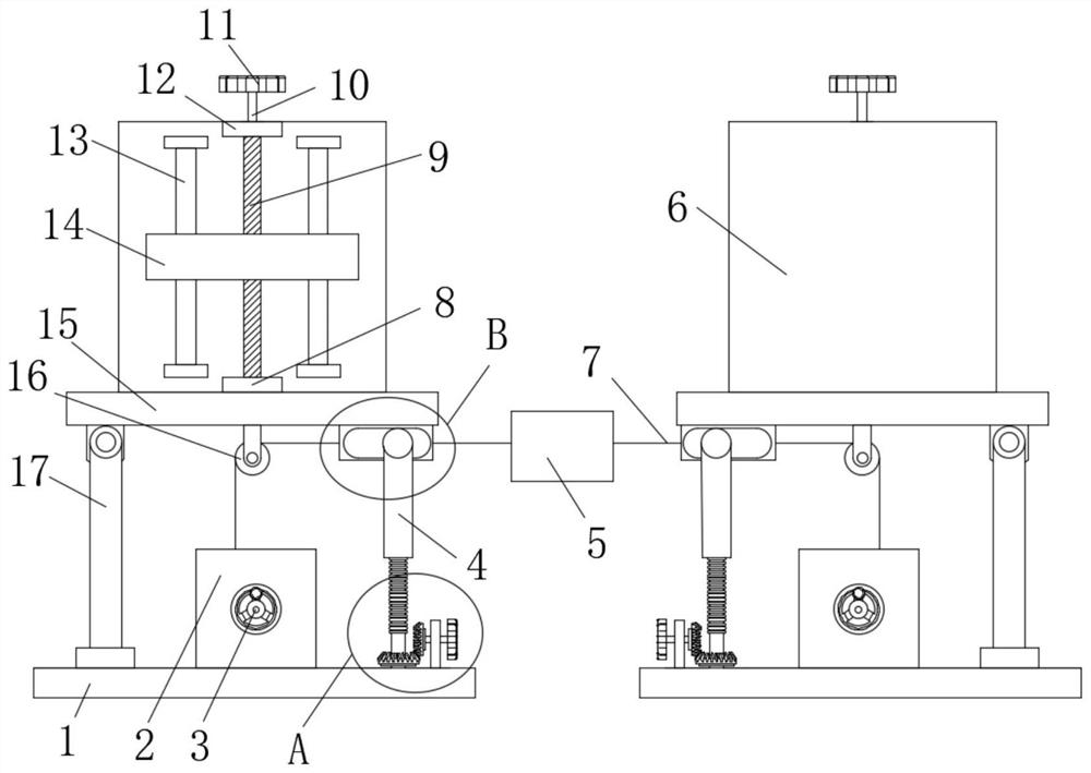 Laser horizontal height measuring device for foundation pit construction