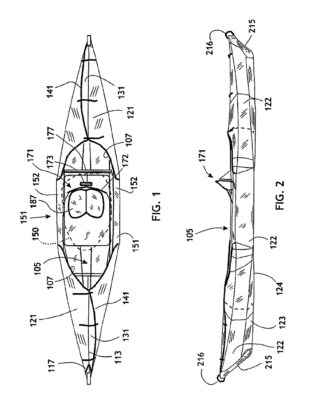 Collapsible kayak with large cockpit