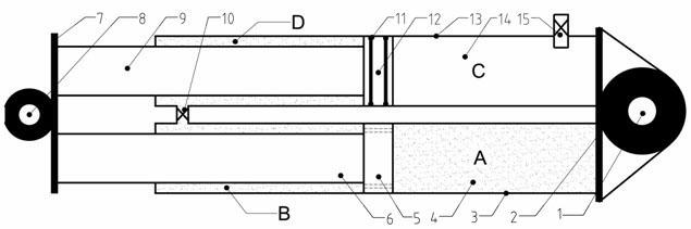 Decoupling-type constant-pressure oil chamber double-cylinder pneumatic spring