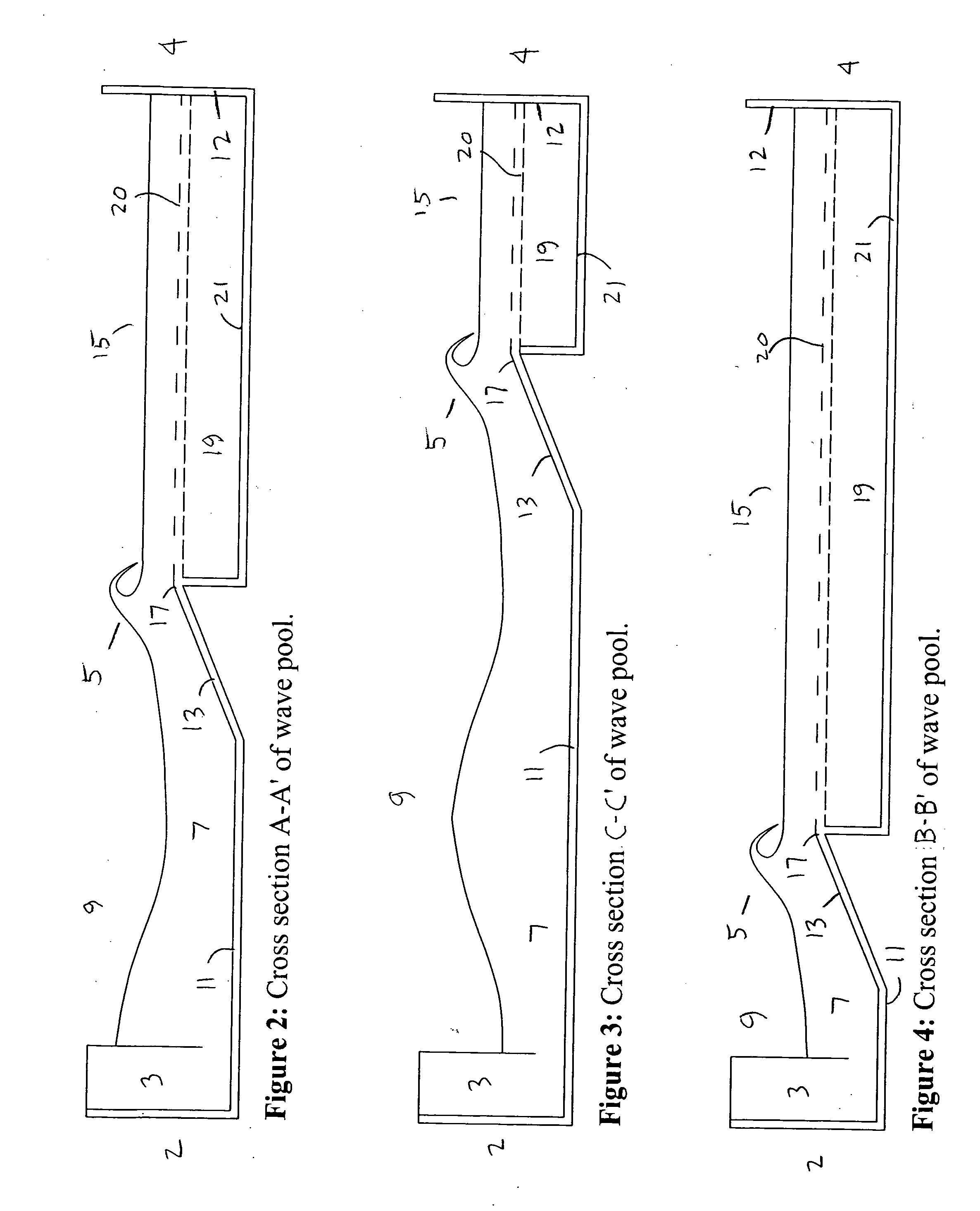 Method and apparatus for dampenning waves in a wave pool