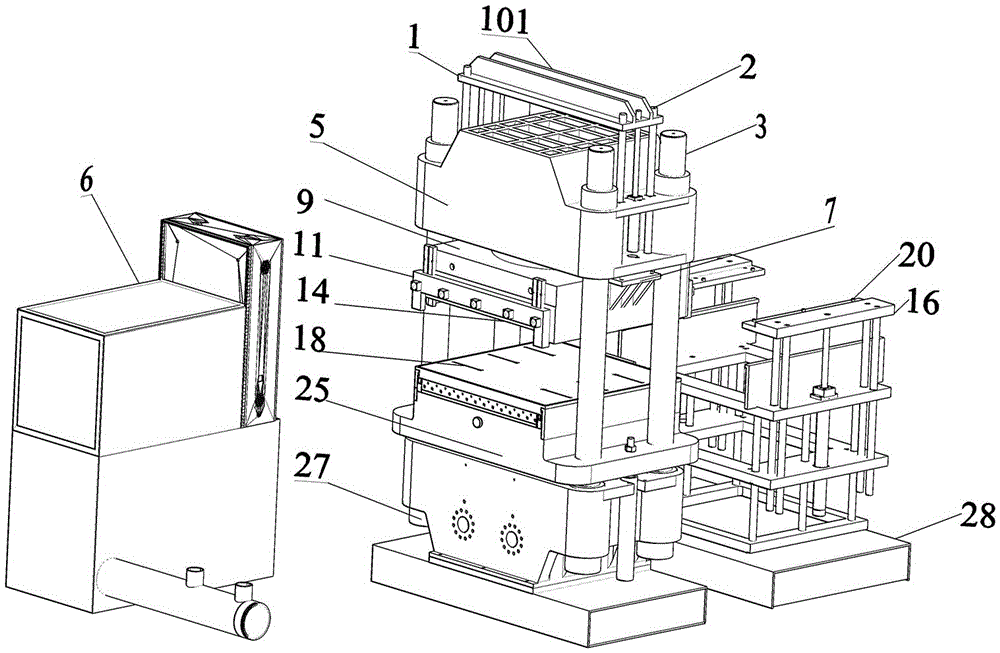 Vacuum plate vulcanizing machine