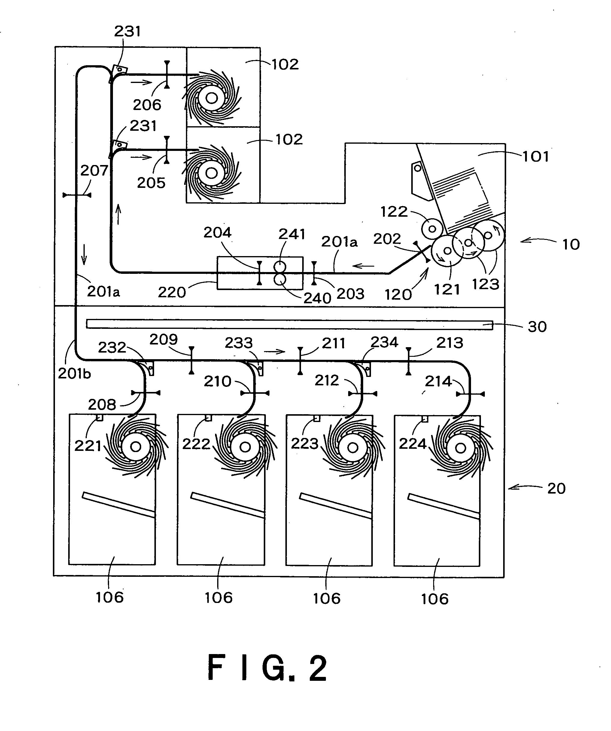 Paper sheet handling machine