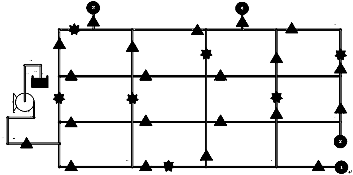 Multi-point leakage locating method and device for water supply network based on convolution neural network