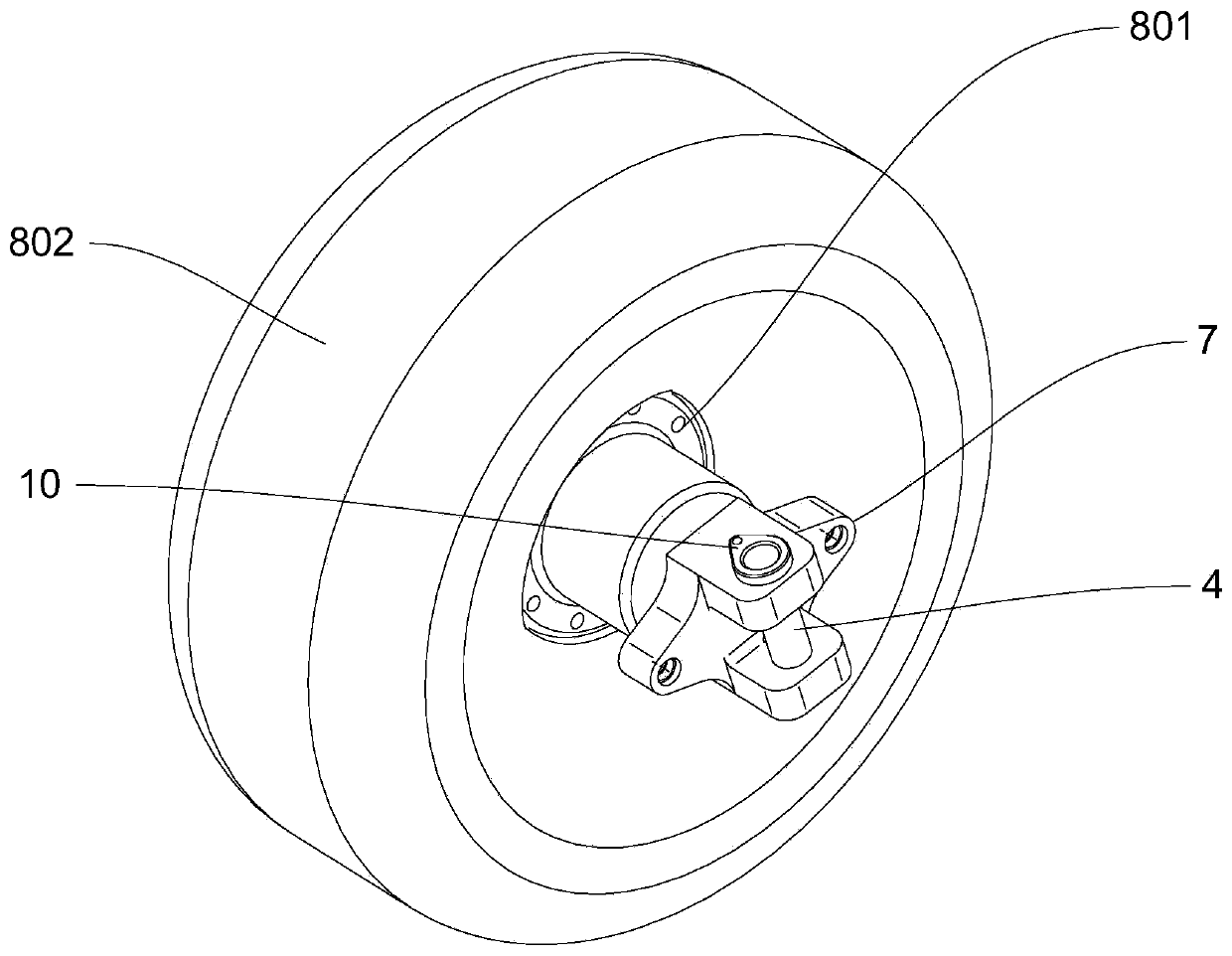 Steering load-bearing axle