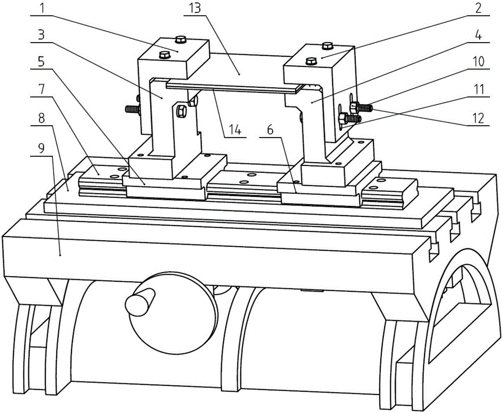 Clamp special for drilling, milling and cutting carbon fiber composite material