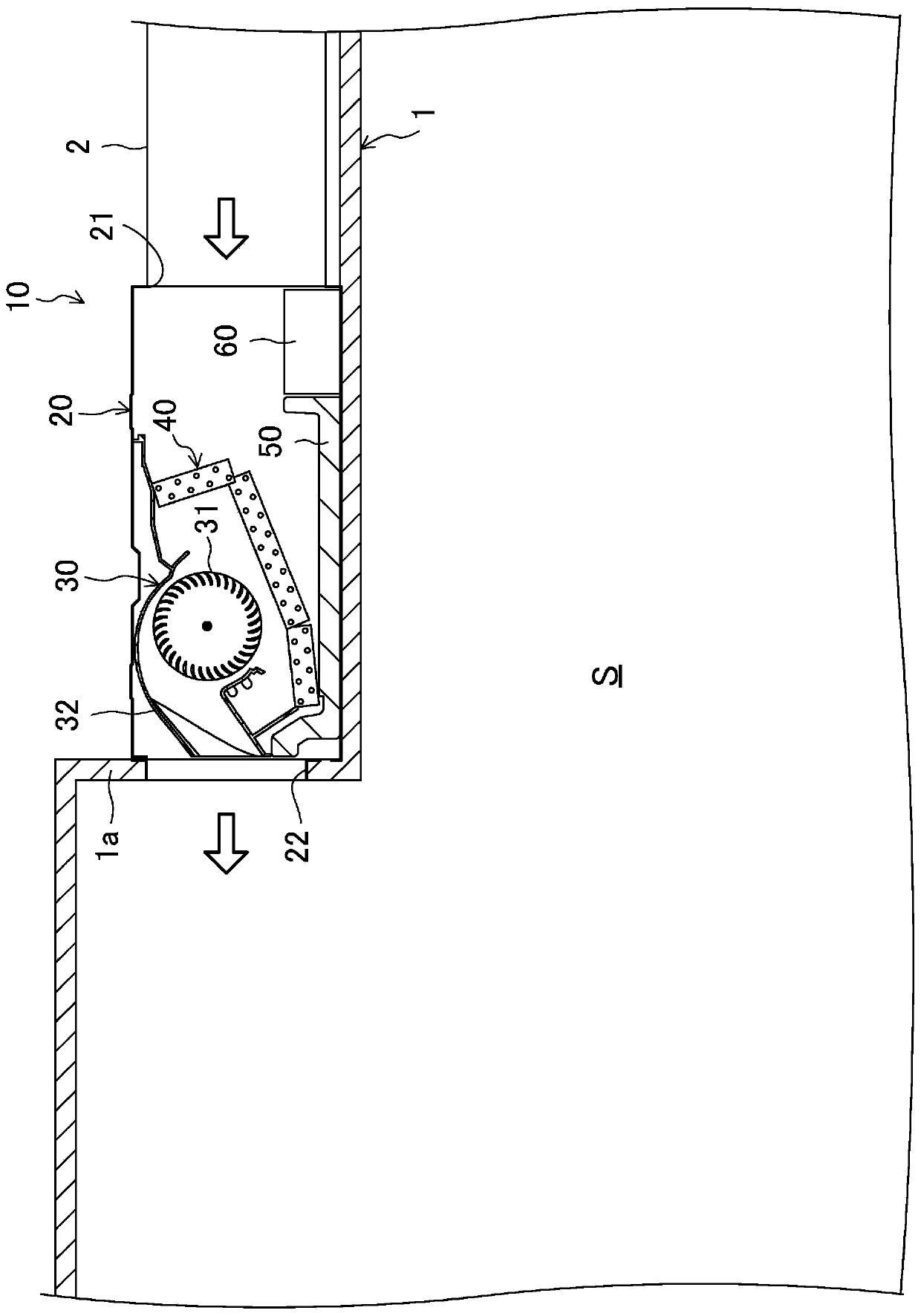 Cross-flow blower and indoor unit of air-conditioning device equipped with same