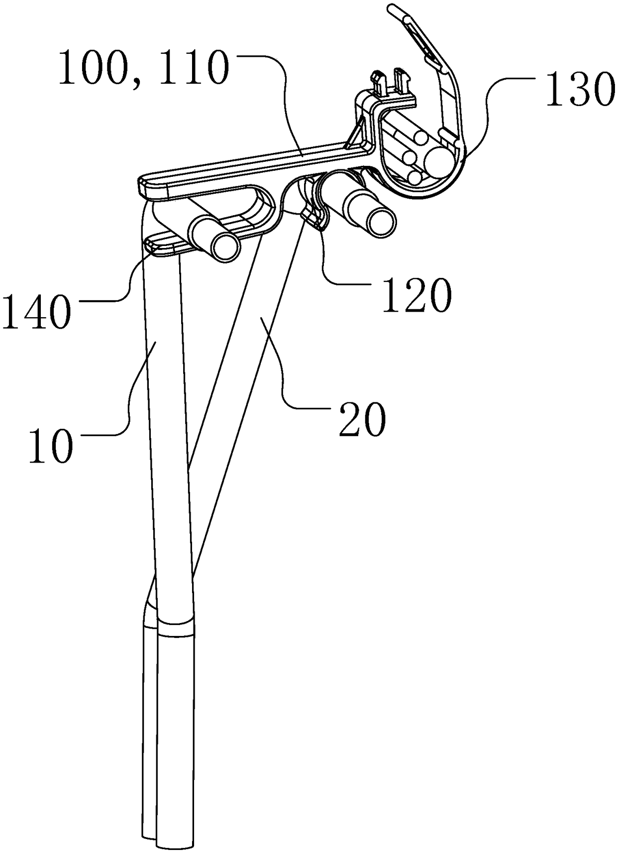 Pipeline fixing structure and air conditioner comprising same