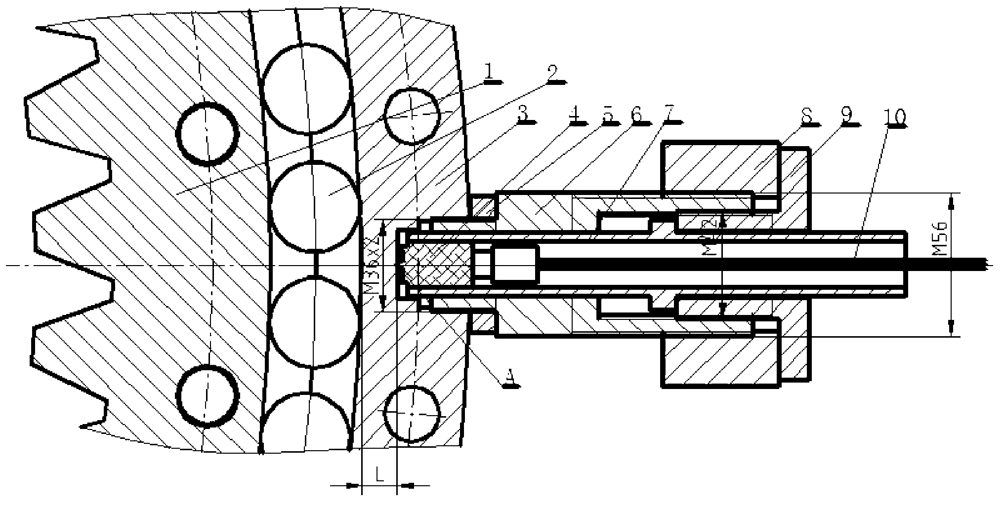 Large rotating supporting rolling way abrasion automatic detecting system and arge rotating supporting rolling way abrasion automatic detecting method