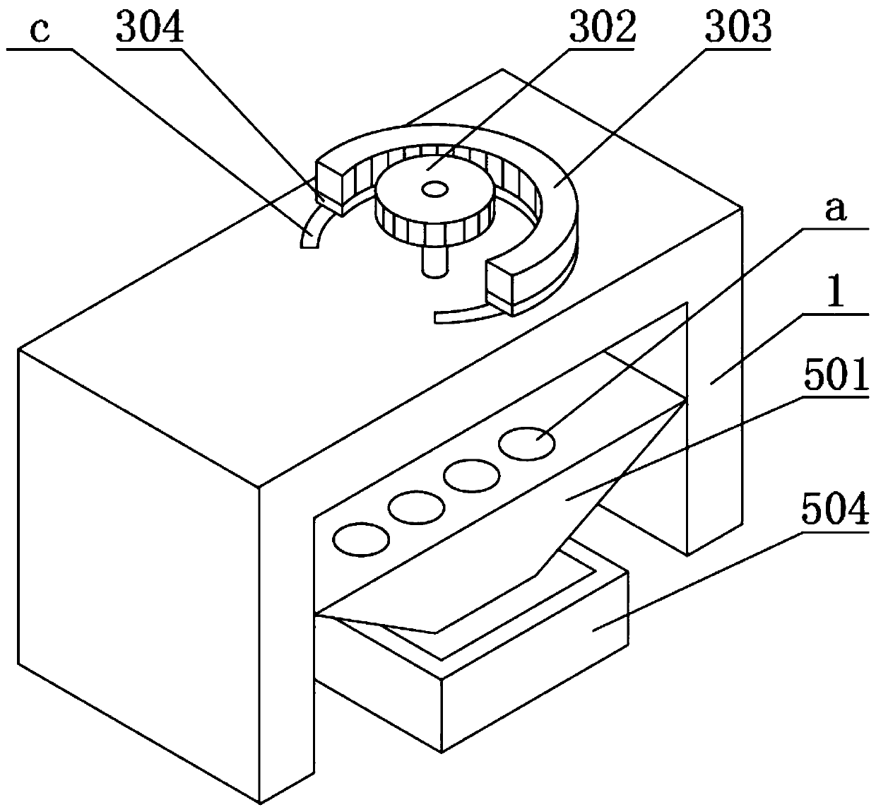 Cutting device for synthetic leather processing