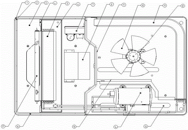 Thin automobile air conditioner