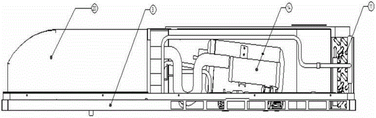 Thin automobile air conditioner