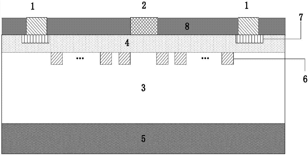 High-breakdown-voltage Schottky diode and making method