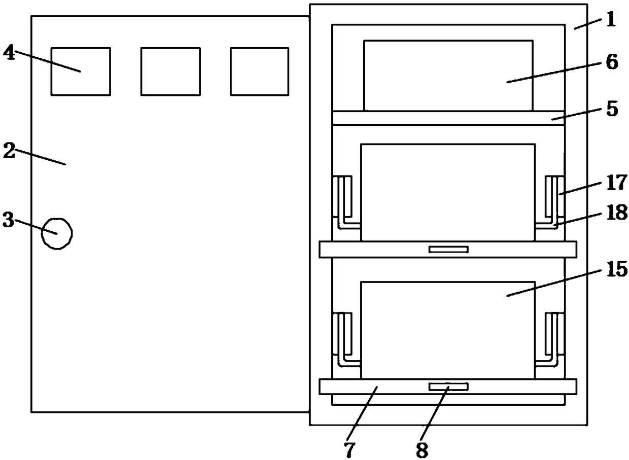 An intelligent terminal feedback type low-voltage feeder cabinet switch mechanism based on fire early warning system