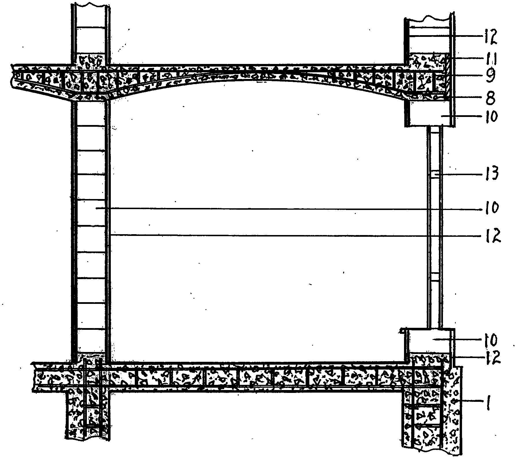 High-cost-performance building technology with double-curvature-arch floors and energy-saving walls