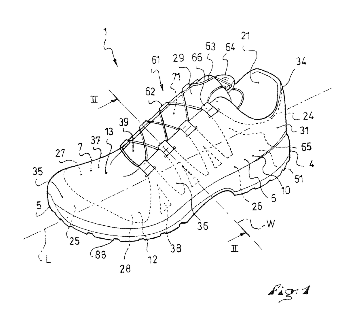 Article of footwear with improved structure