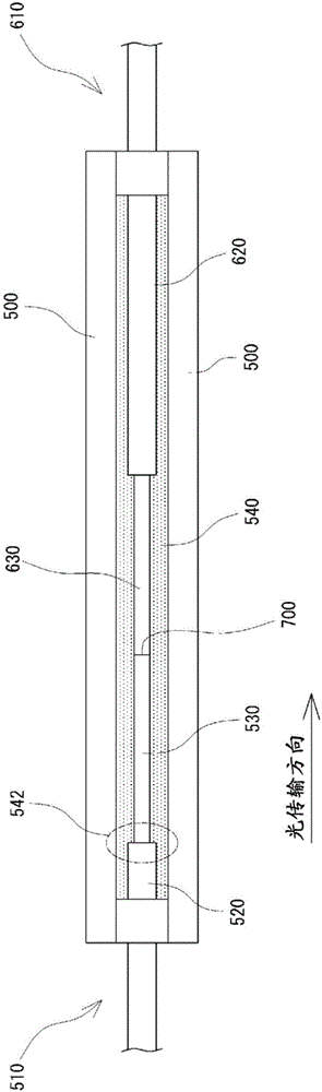 Structure for eliminating excess light, and fiber laser