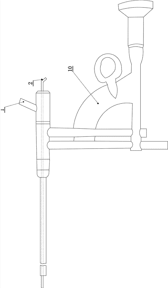 Laser fiber guiding and water absorption tube used for nephroscope