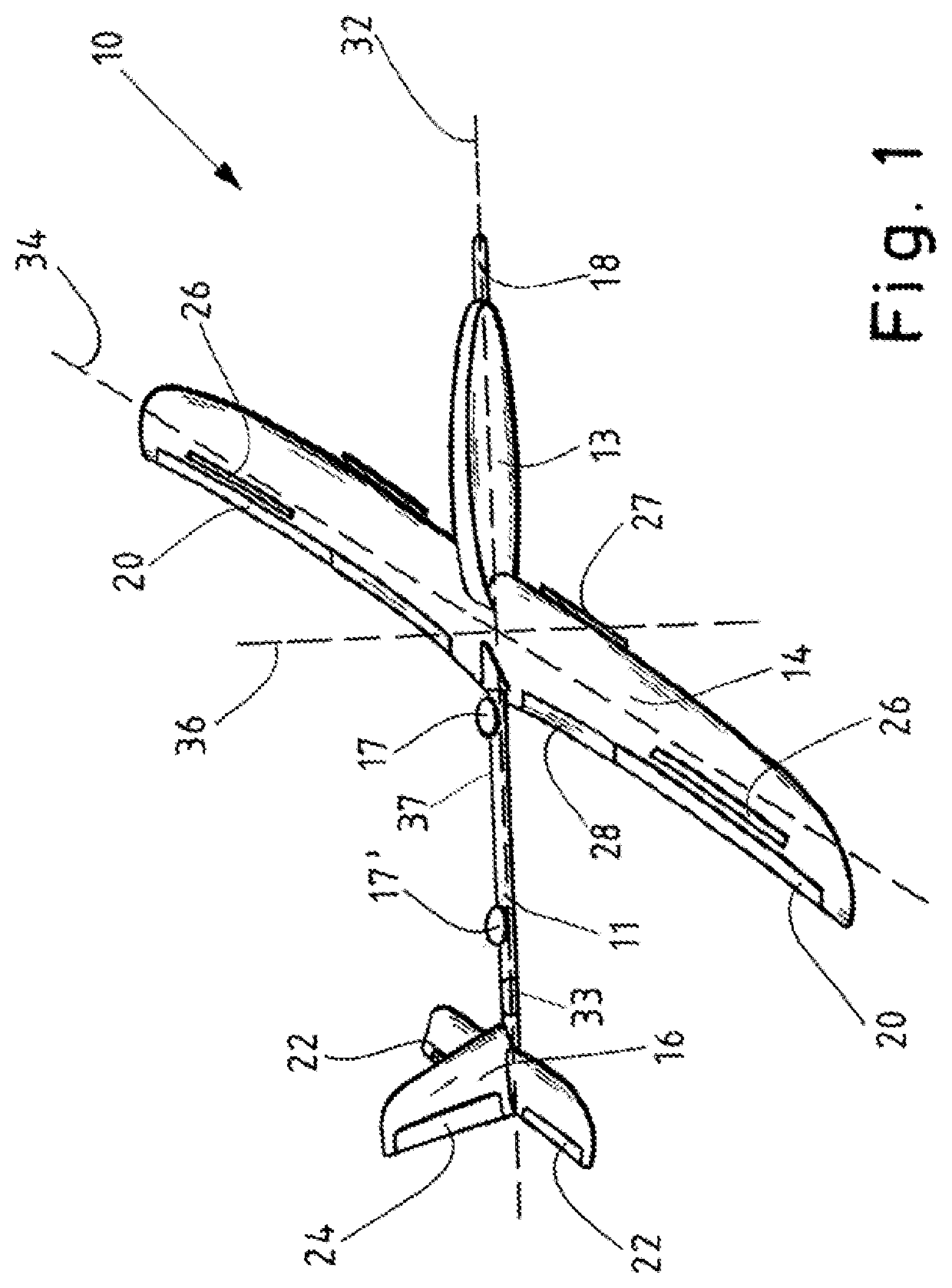 Glider for airborne wind energy productions