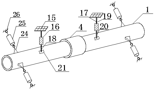 Large-diameter long-conveying intelligent thermal insulation combined pipeline structure and construction method thereof