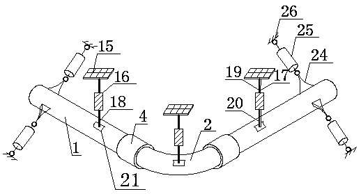 Large-diameter long-conveying intelligent thermal insulation combined pipeline structure and construction method thereof