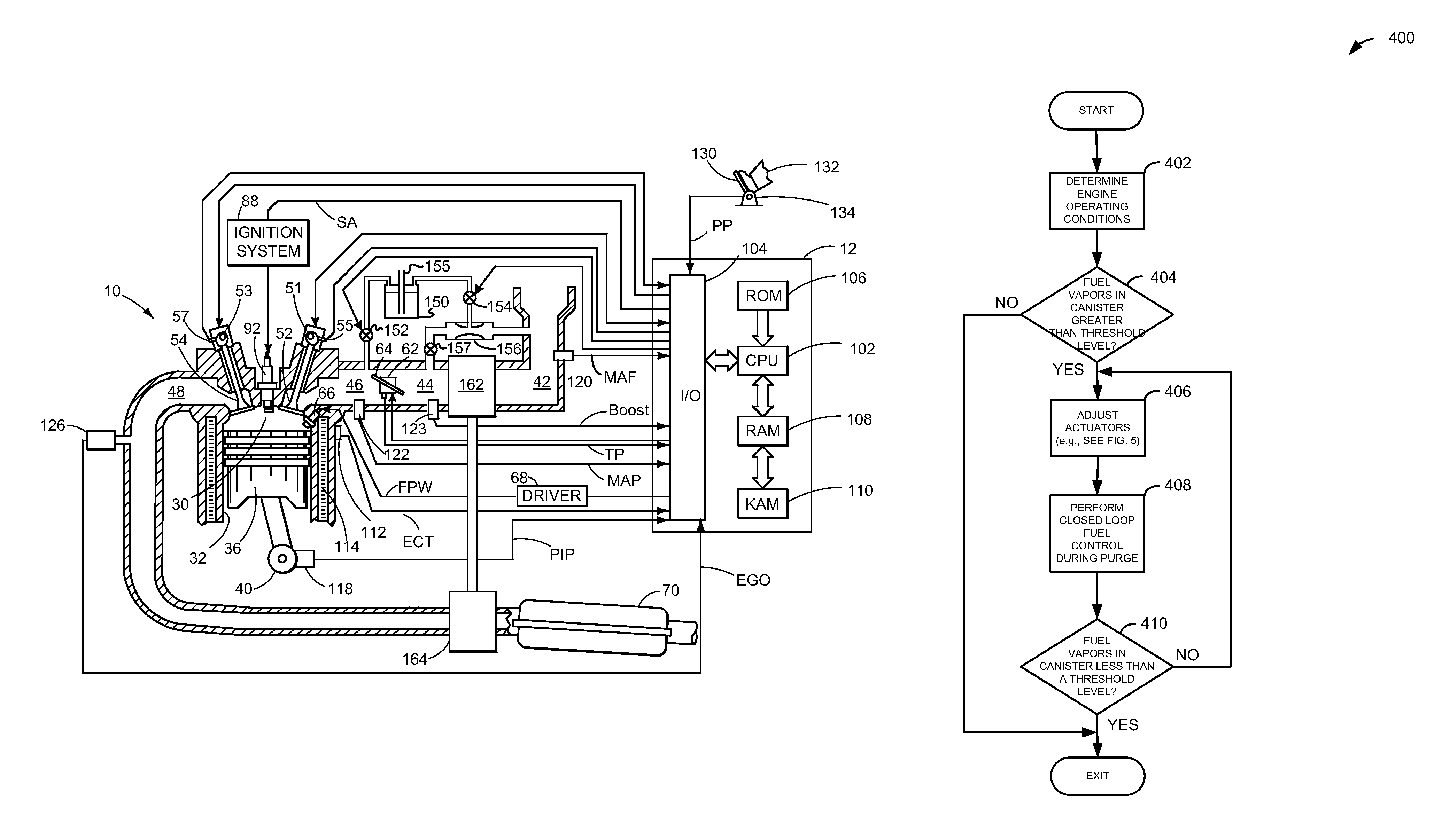 Method for purging fuel vapors