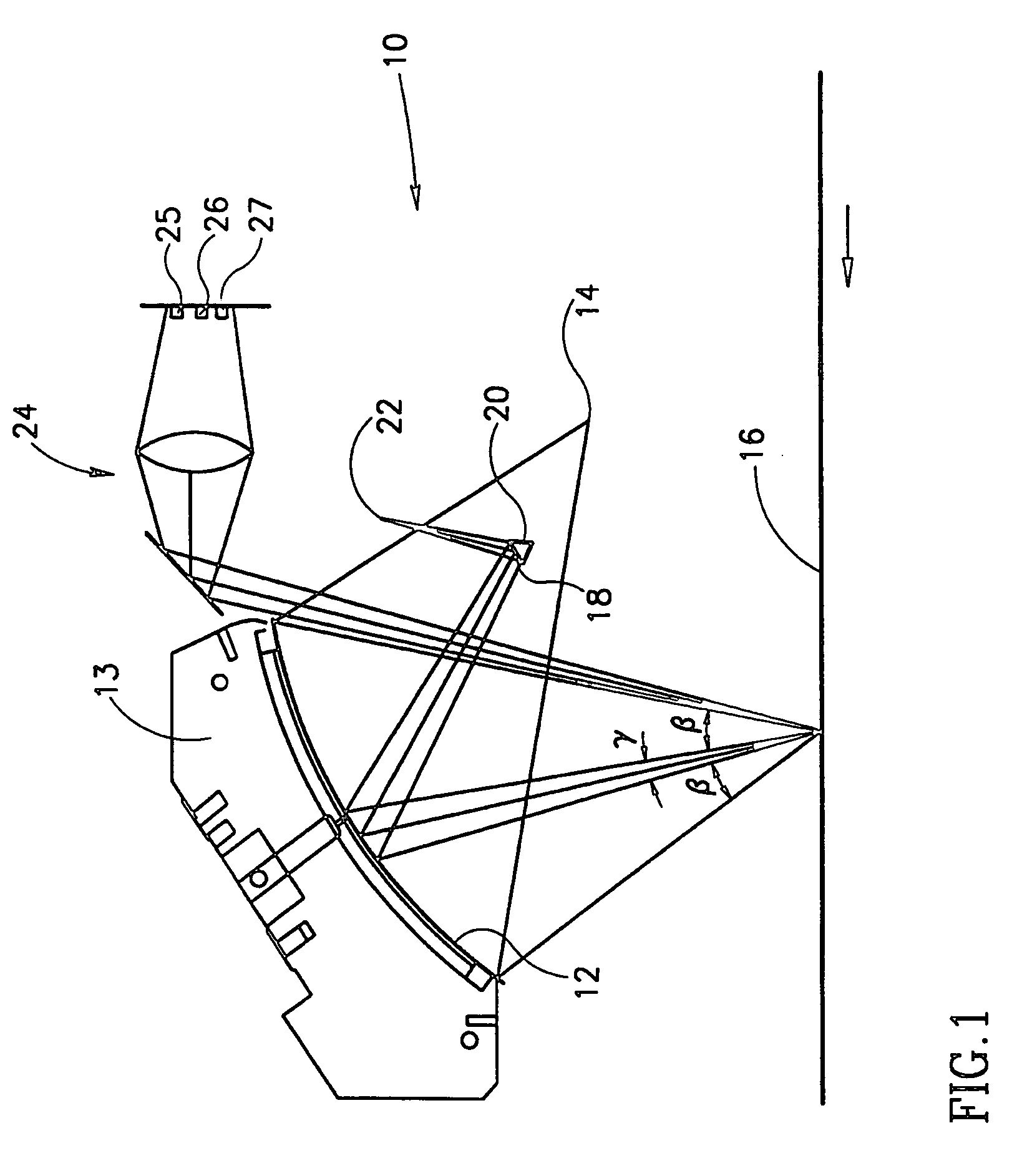 Illuminator for inspecting substantially flat surfaces