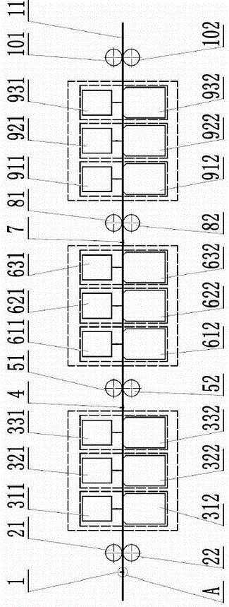 Method for reducing hairiness of PTFE (Polytetrafluoroethylene) film-broken fiber