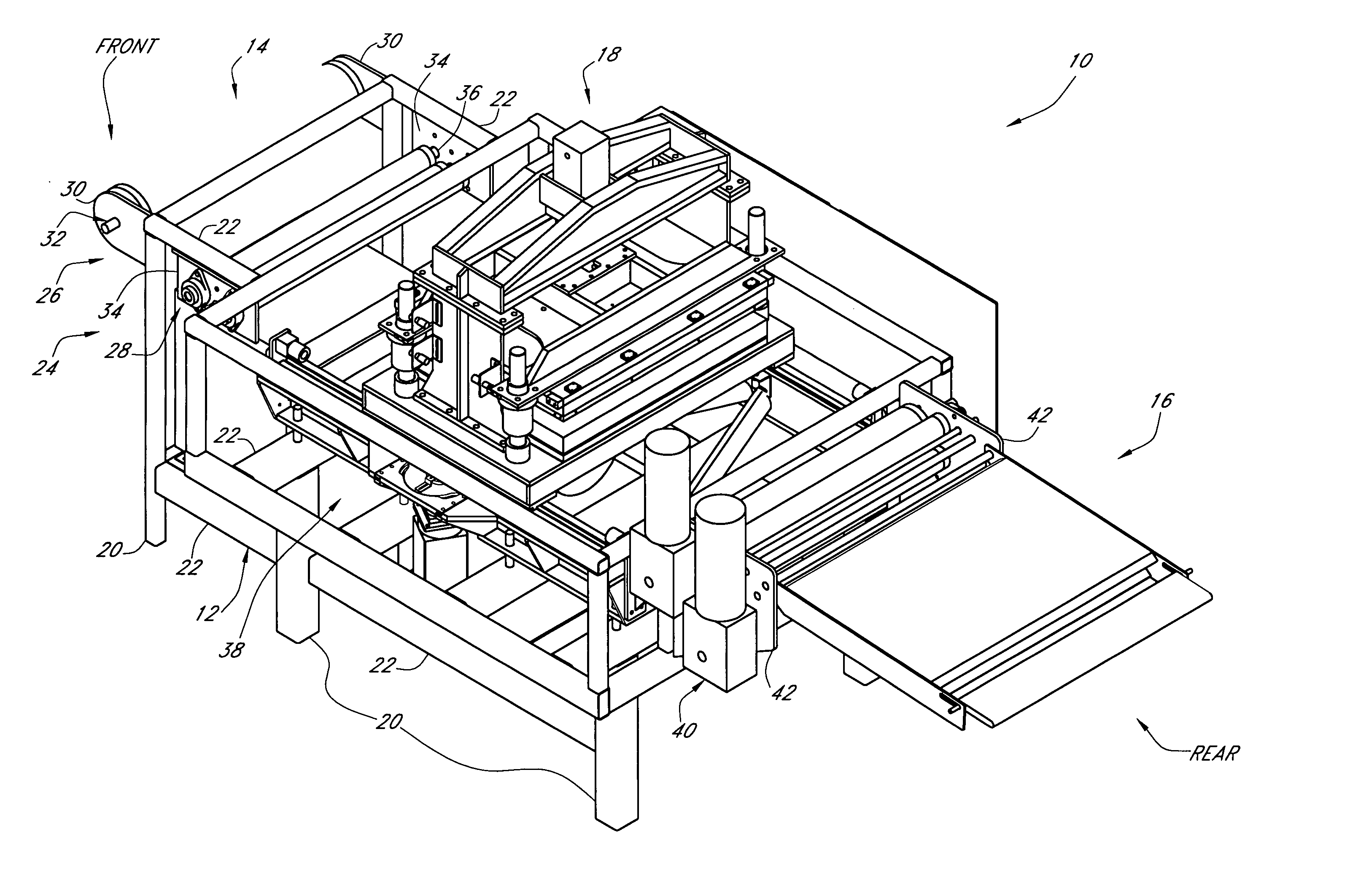 Moving head dough press