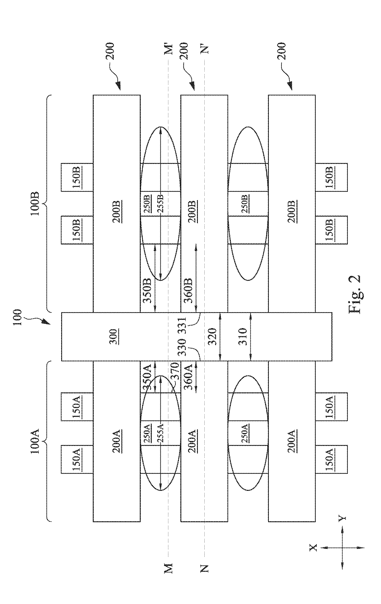 Isolation structure having different distances to adjacent finfet devices