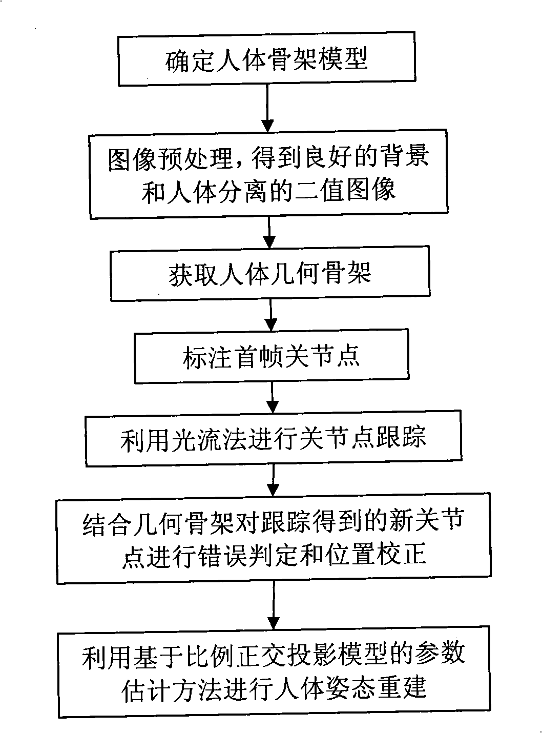 Human body posture reconstruction method based on geometry backbone