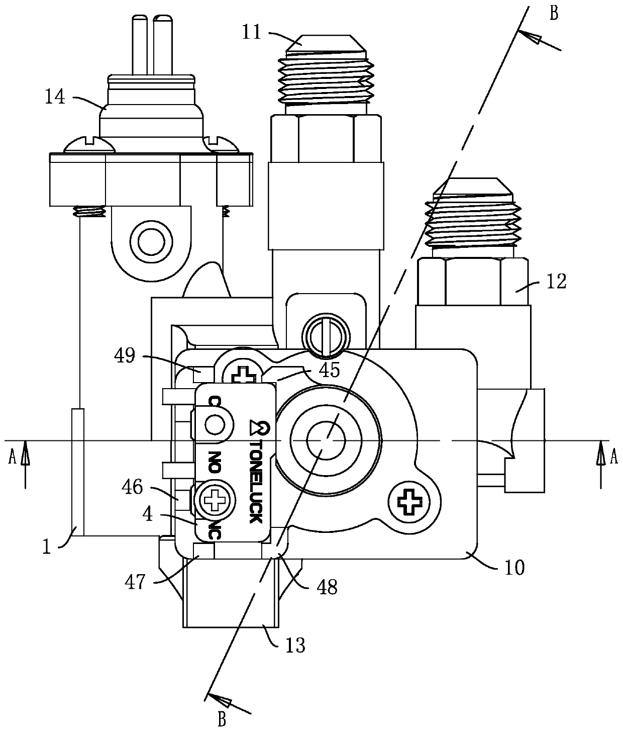 Fuel gas cock valve