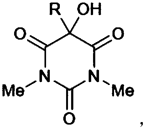 Method for greenly synthesizing 5-hydroxy-5-alkyl disubstituted barbituric acid derivative by amine catalysis of air oxidation