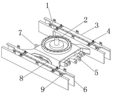 Adjustable frame for excavator