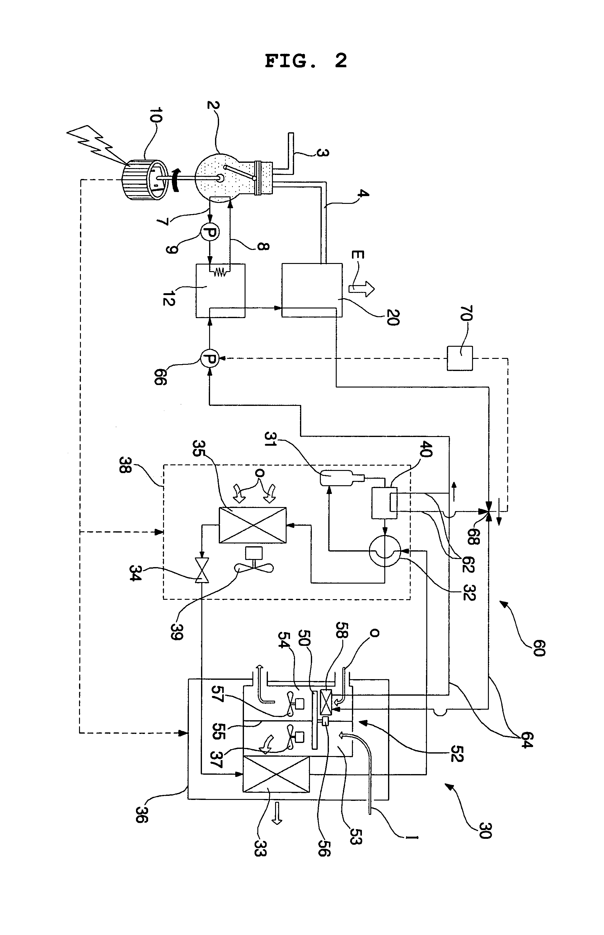 Electricity generating and air conditioning system with dehumidifier