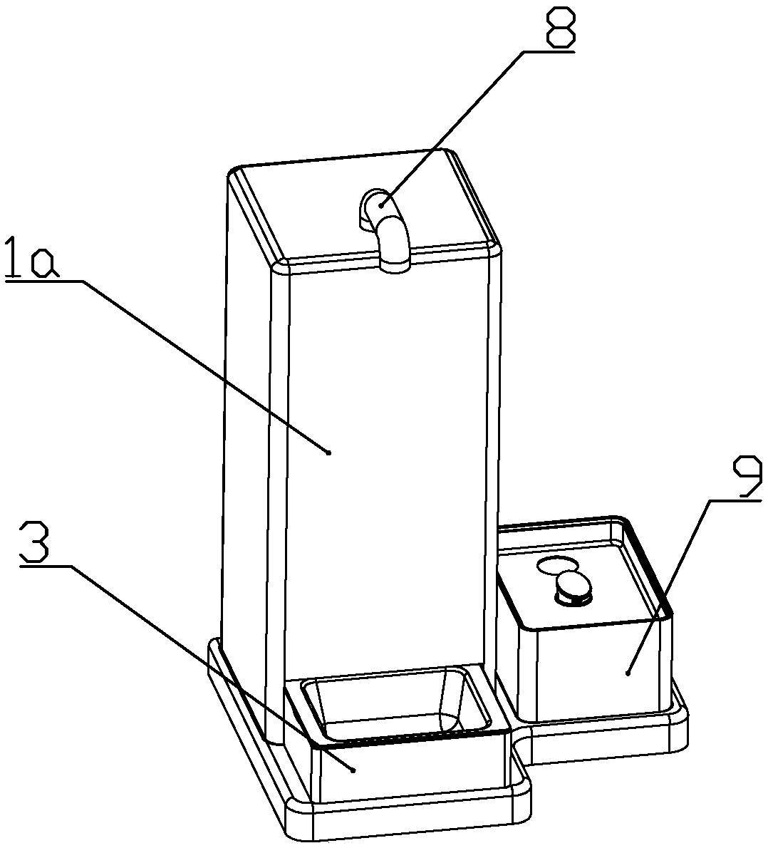 Pet food feeding and water feeding device