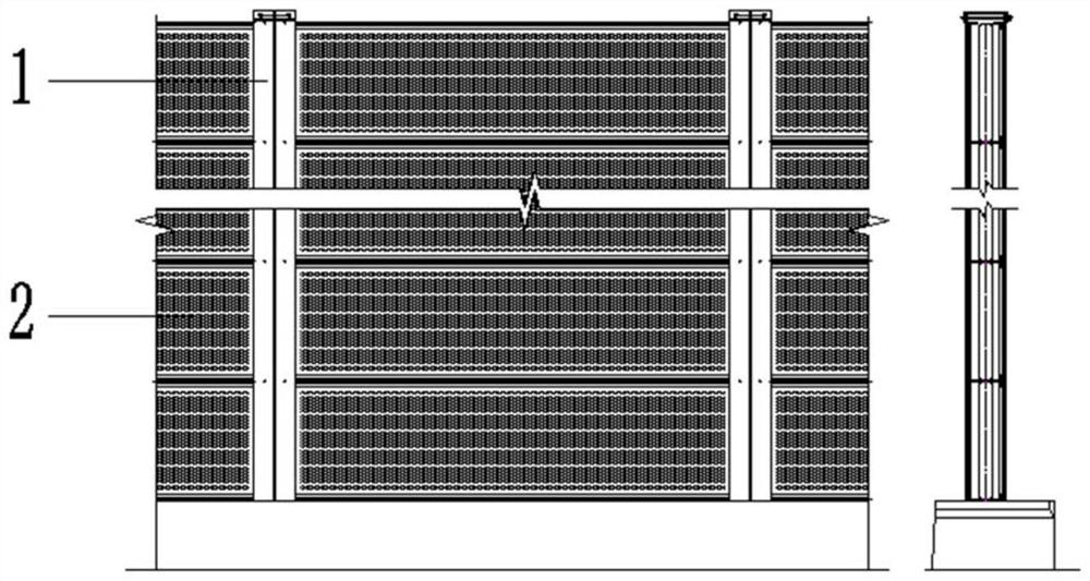 Sound barrier system comprising folded plate buckling type metal sound barrier unit plates