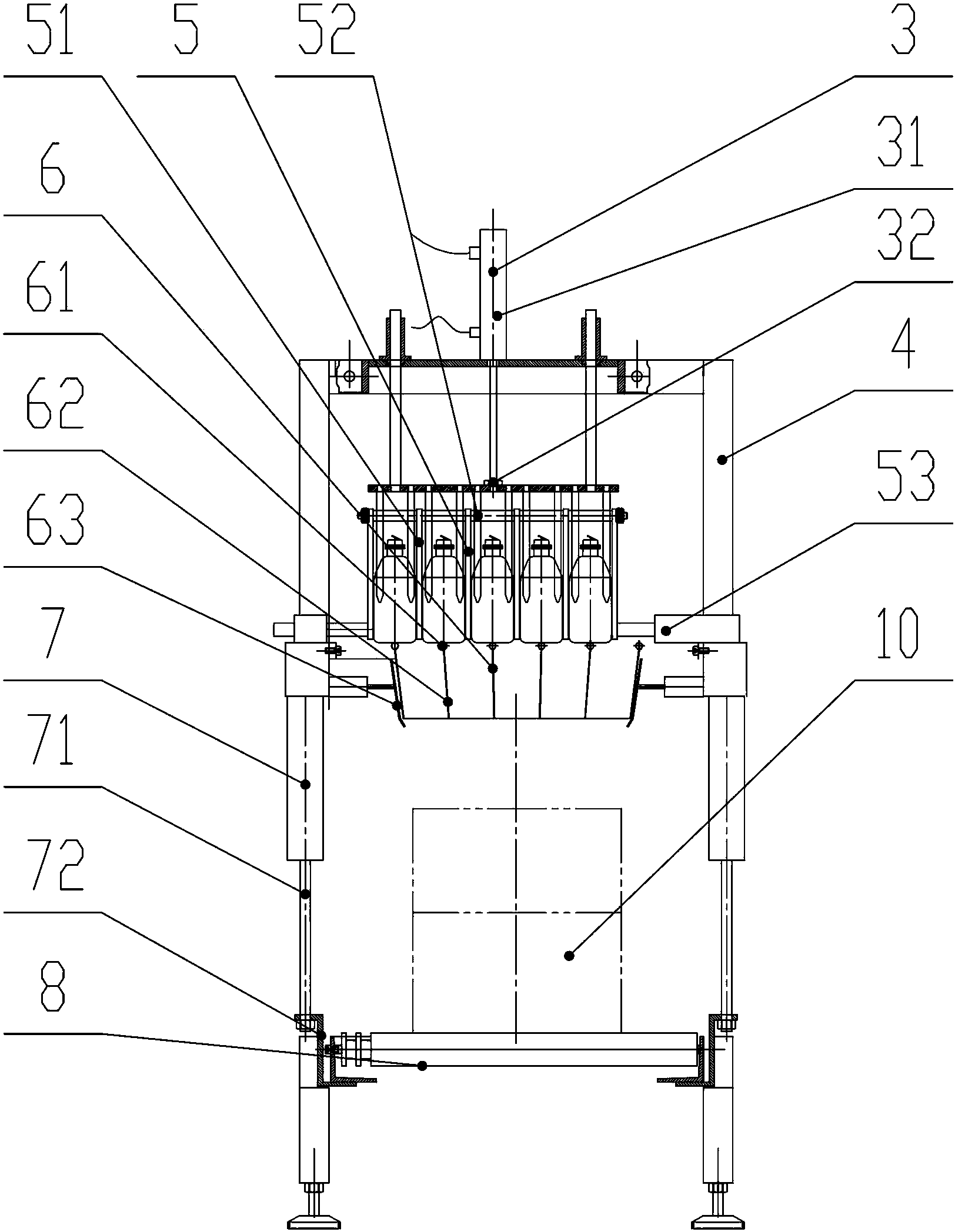 Automatic container loader for plastic bottles