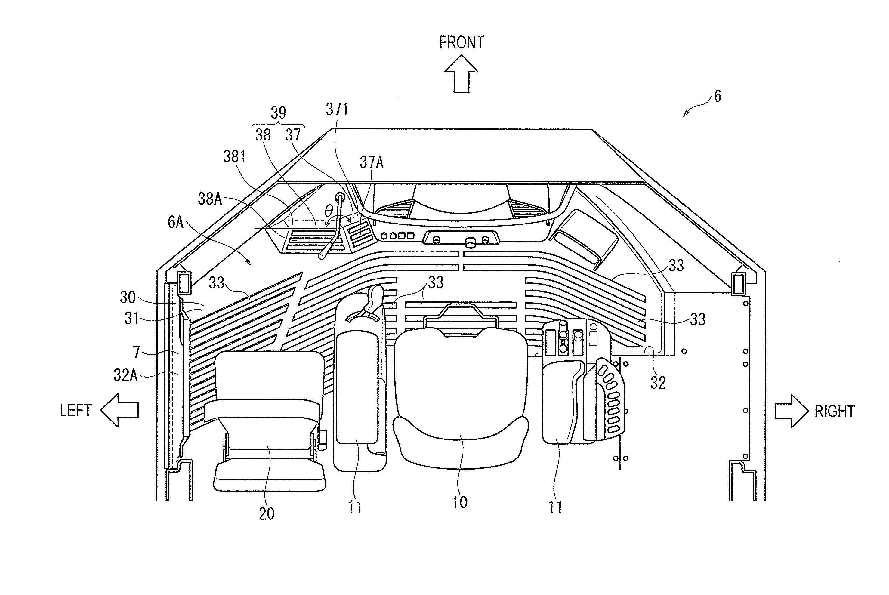 Footrests and floor mats for construction machinery