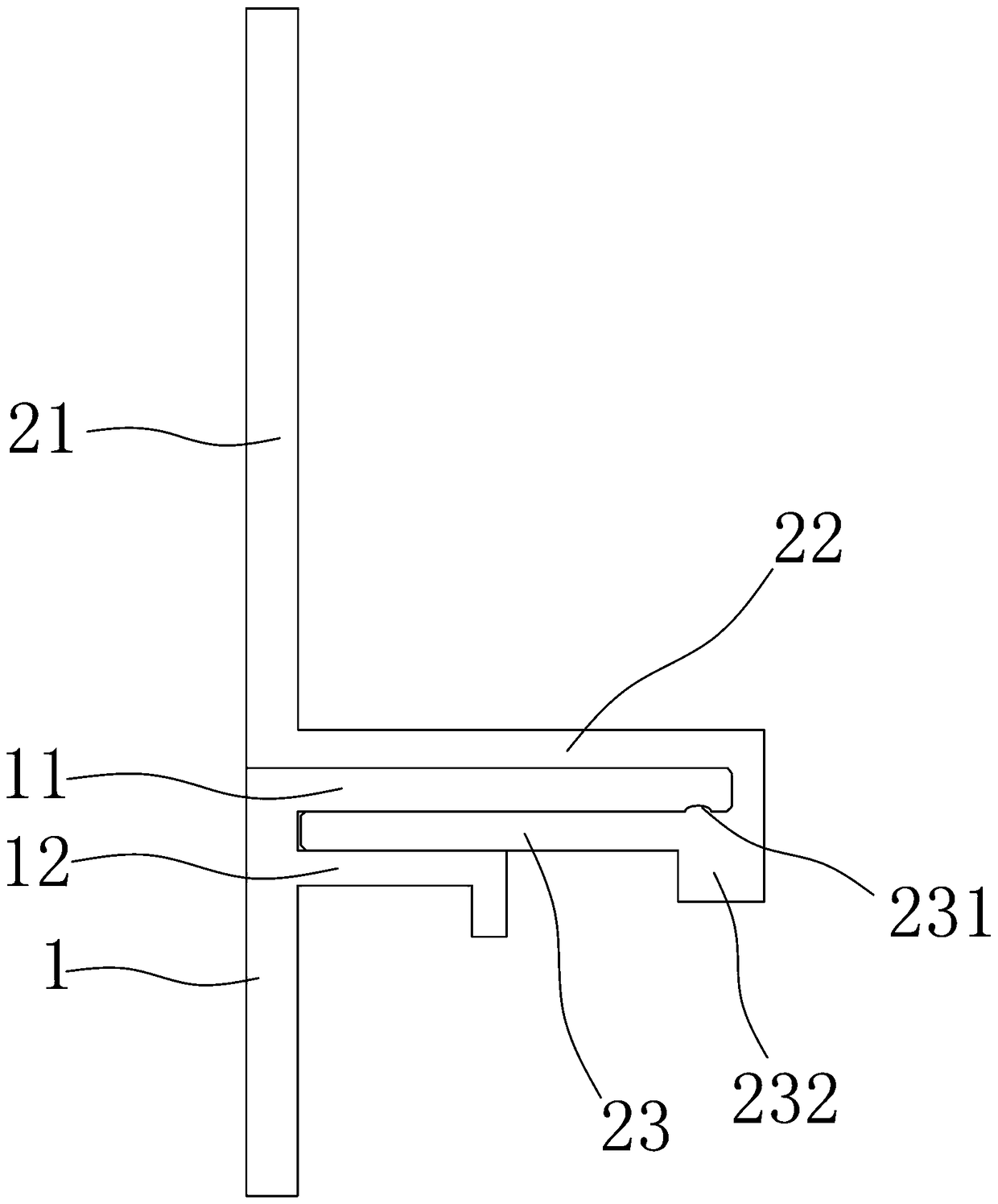 Wainscot board vertex angle structure