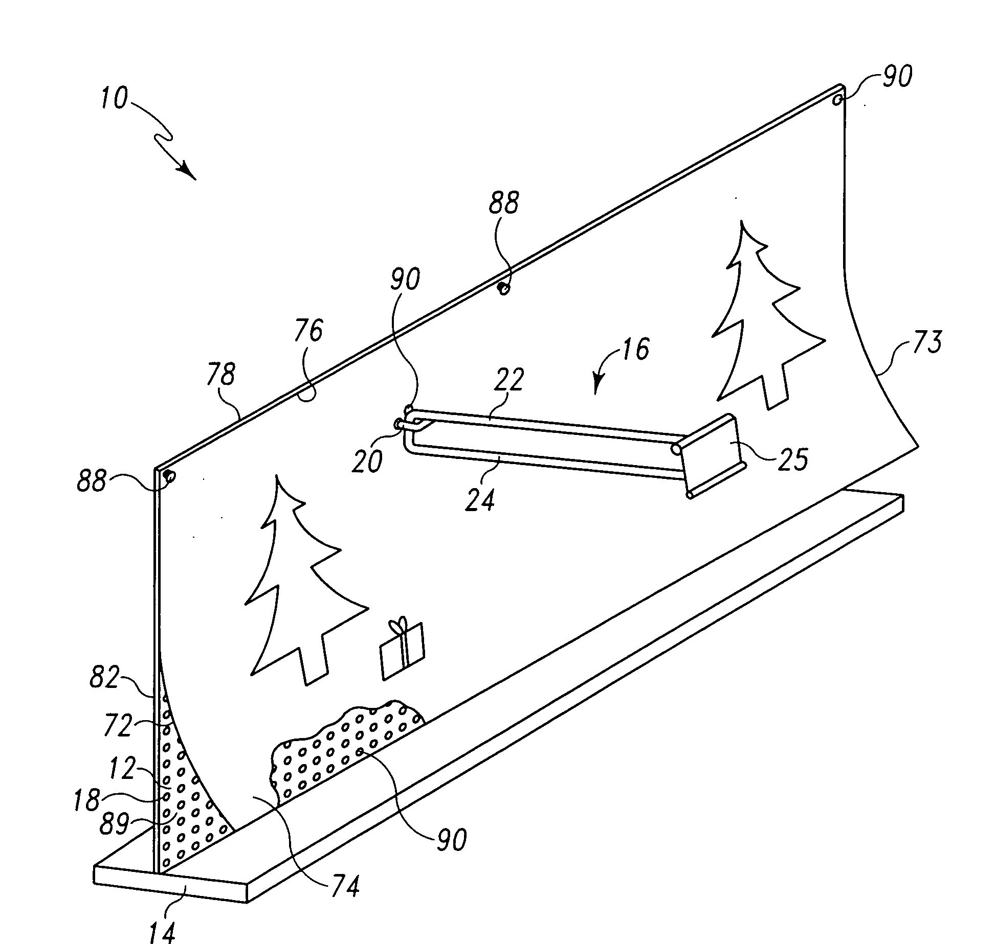 Gondola pegboard covering system