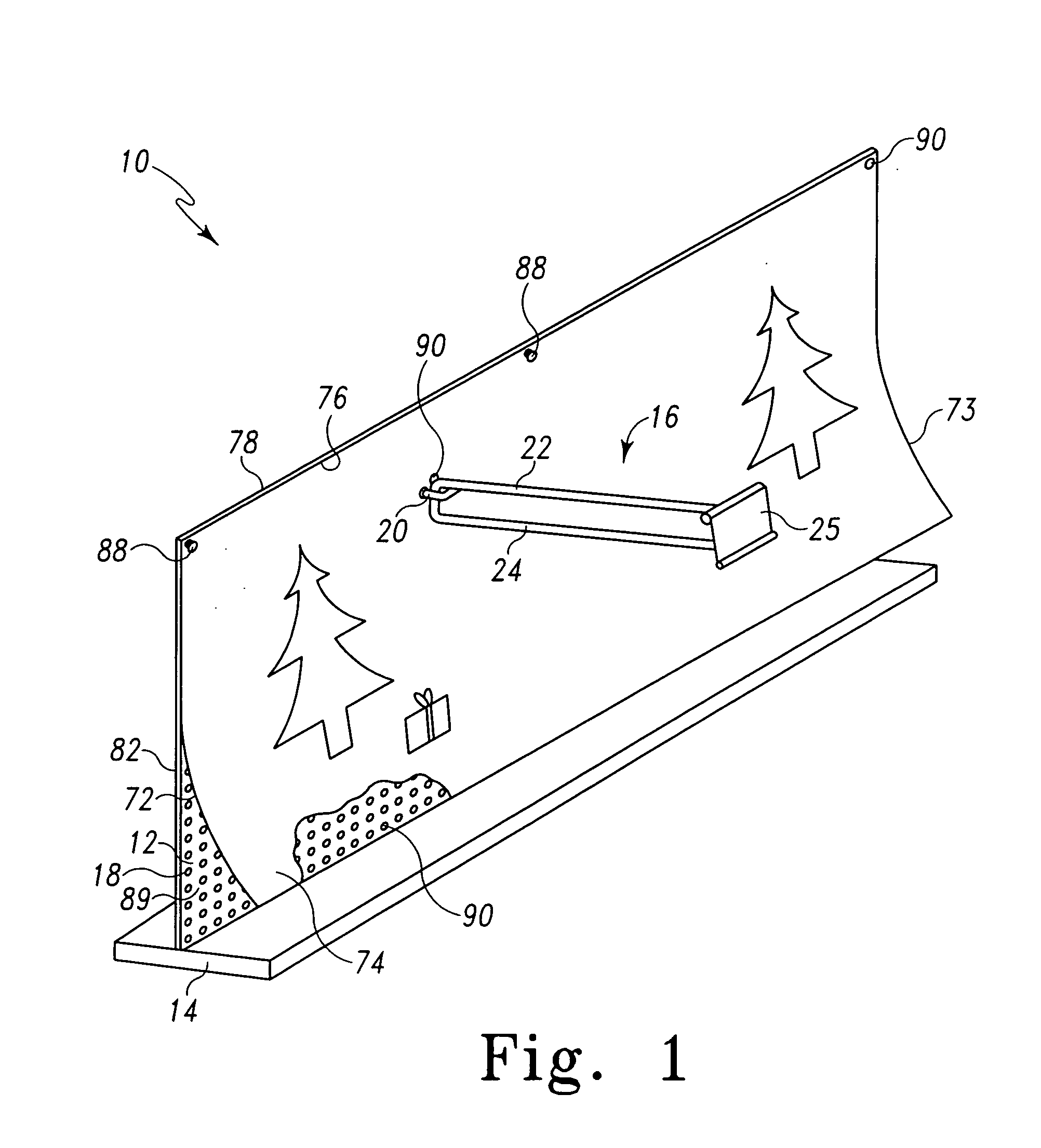 Gondola pegboard covering system